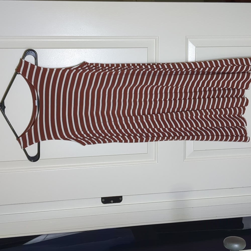 Red Brick colored striped dress